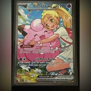 Pokémon Lillie's Clefairy EX Full Art ASC Card 280/217 Basic Fairy English